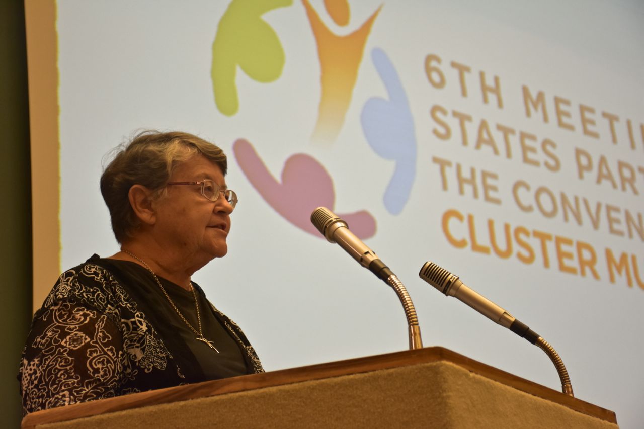Sister Denise Coghlan, Director of the Cambodia Jesuit Refugee Service and founding member of the Cluster Munitions Coalition, which was instrumental in bringing about the 2008 Convention, also participated.
